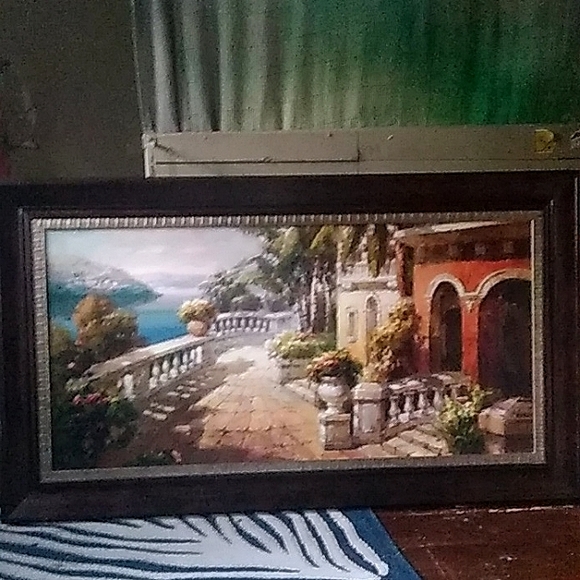 Reberto Lambardi painting of seaside terrace